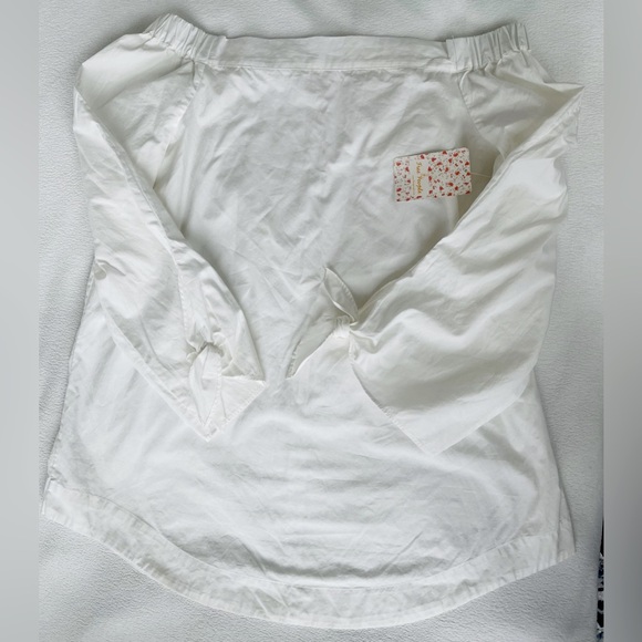 Free People Show Me Some Shoulder Off Shoulder Top Tunic White Size Small NWT - Picture 4 of 6